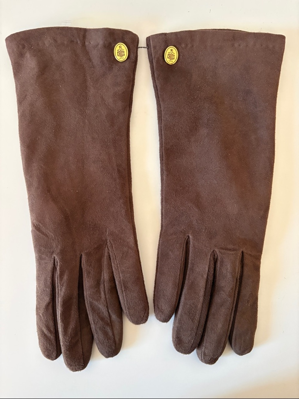 Mark Cross Women's Suede Calfskin Leather  & Cashmere Gloves Size 7 NWOT Luxury